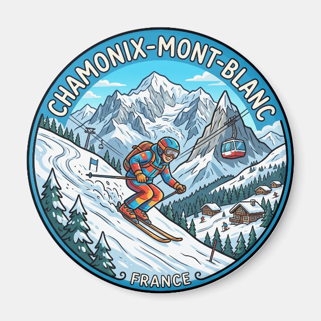 Aimant Chamonix Mont Blanc France (Devant)