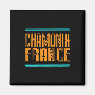 Aimant Chamonix Retro Alpes Alpes Alpes Ski Alpin France