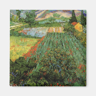 Aimant Champ avec des pavots par Vincent van Gogh