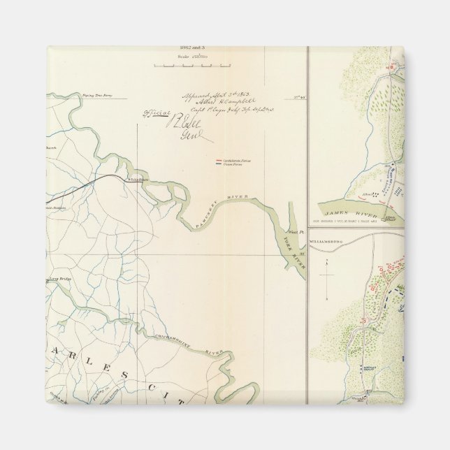 Aimant Champ de bataille Richmond, Va (Devant)