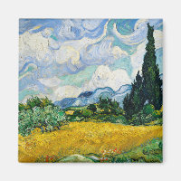 Champ de blé Van Gogh avec Cyprès. Impressionnisme