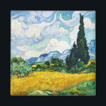 Aimant Champ de blé Vincent Van Gogh avec Cyprès<br><div class="desc">Vincent Van Gogh Champ de blé avec Cyprès Magnet d'art Vintage</div>