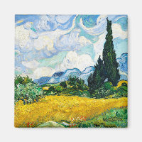 Champ de blé Vincent Van Gogh avec Cyprès
