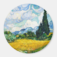Champ de blé Vincent Van Gogh avec Cyprès