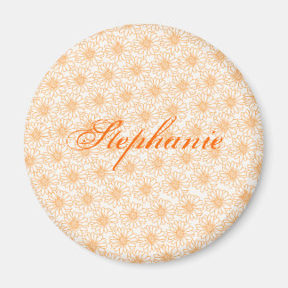 Aimant Champ de marguerites Magnet, Fleurs orange