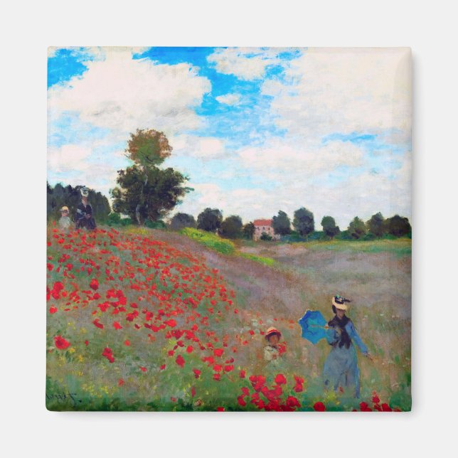 Aimant Champ de pavot, Monet (Devant)