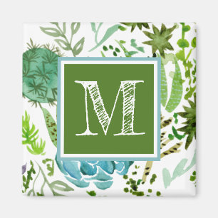 Aimant Champ succulent I du monogramme  