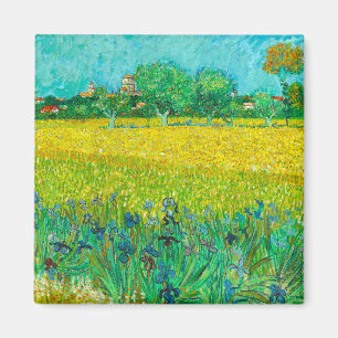 Aimant Champ Van Gogh avec Irises près d'Arles