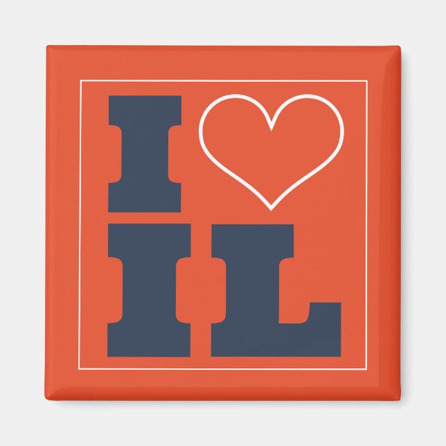 Aimant Champaign Urbana (IL) Football Watch Party Fridge (Devant)