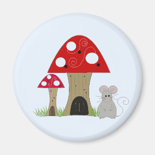 Aimant Champignons et souris Whimsical