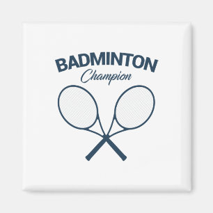 Aimant Champion de Badminton I Racket I Shuttle I Badmint