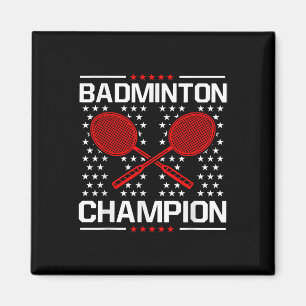 Aimant Champion de badminton Joueur de badminton Navette 