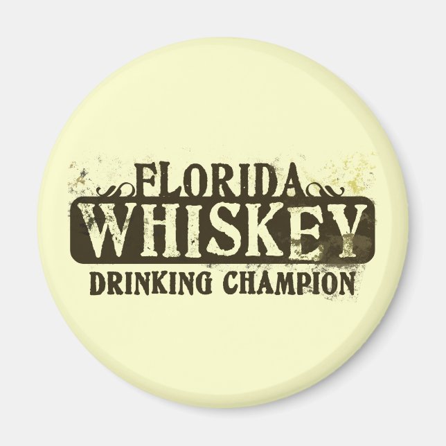 Aimant Champion de la boisson Whiskey Floride (Devant)