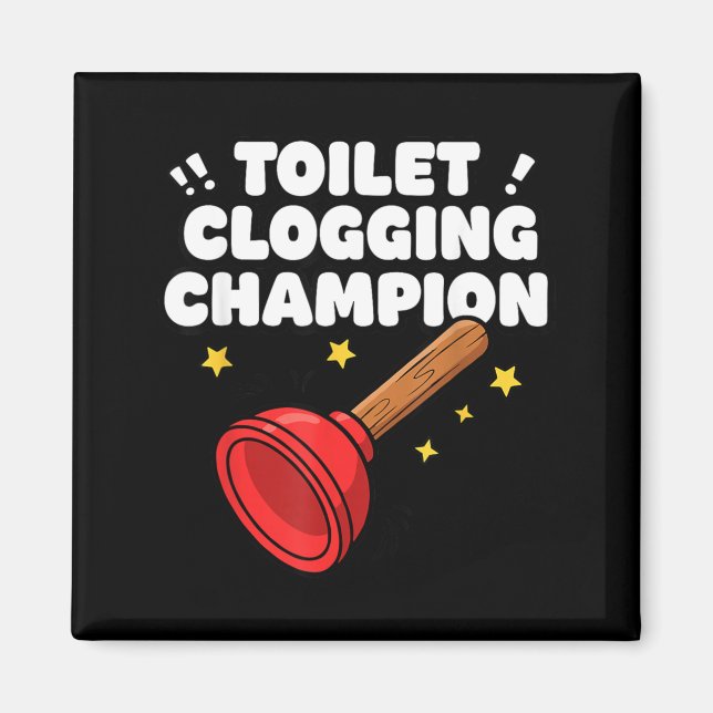Aimant Champion de l'Engorgement des Toilettes Plongeur D (Devant)