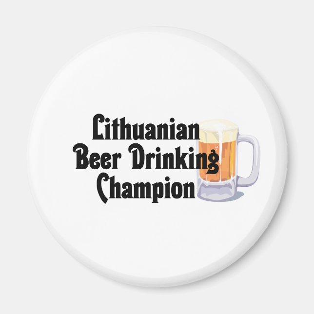 Aimant Champion lituanien de la boisson à la bière (Devant)