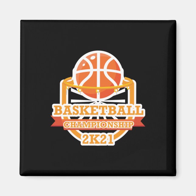 Aimant Championnat de basket-ball Vintage (Devant)