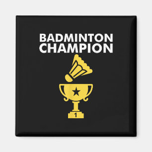 Aimant Championne de badminton Birdie