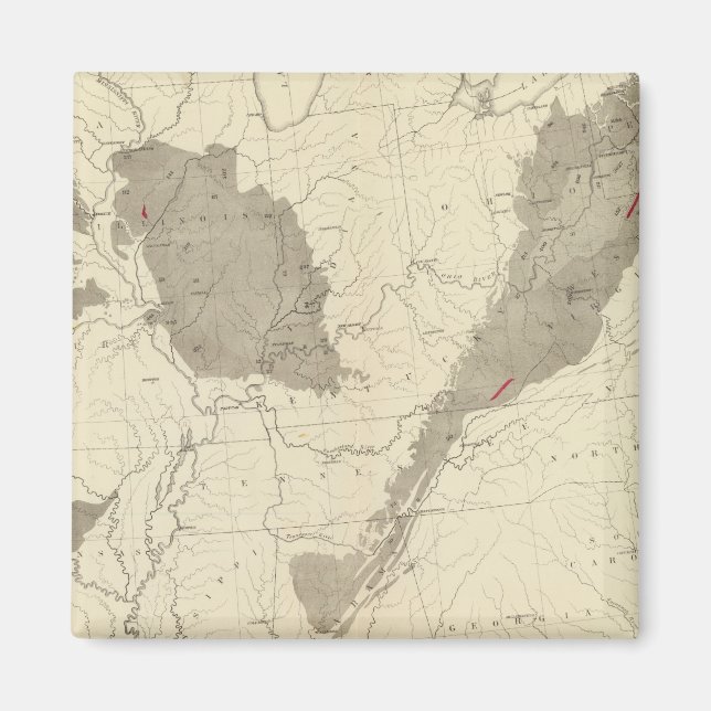 Aimant Champs de charbon américains (Devant)