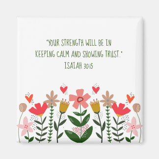 Aimant Champs de fleurs blancs