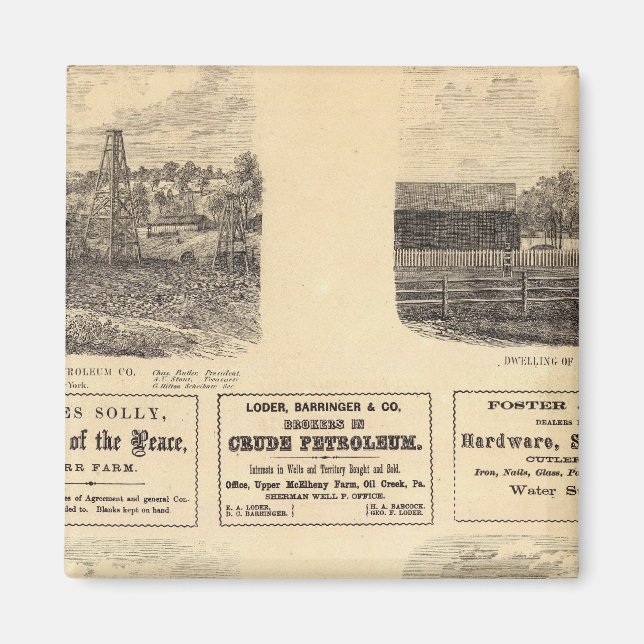 Aimant Champs pétroliers, résidence (Devant)