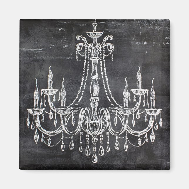 Aimant Chandelier Chalk Blanc Tableau (Devant)