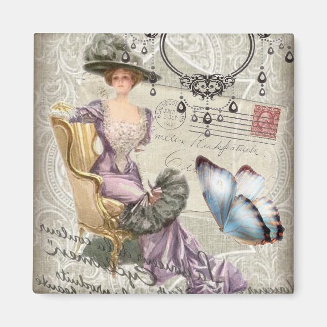 Aimant chandelier Vintage victorien (Devant)