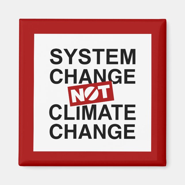 Aimant Changement de système et non changement climatique (Devant)