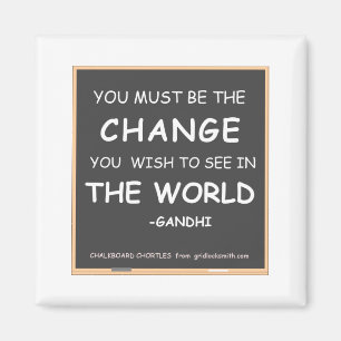 Aimant Changement-Monde-Gandhi