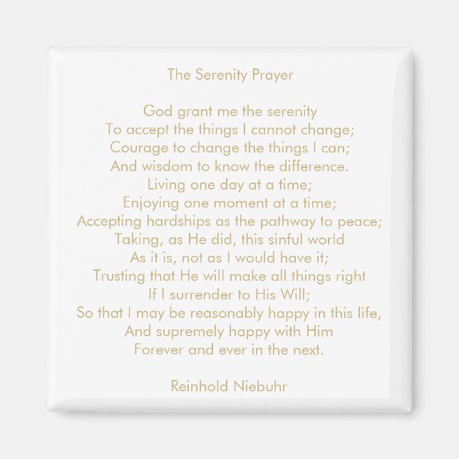 Aimant Chanson de prière personnalisée citation message d (Devant)