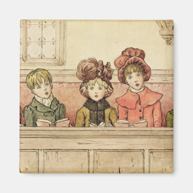 Aimant Chanter à l'église (avec papier) (Devant)