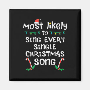 Aimant Chantez probablement chaque Chanson de Noël Xmas M