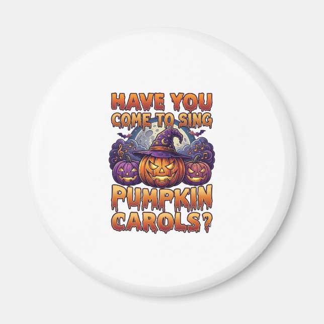 Aimant Chants de citrouille Chapeau de sorcière d'Hallowe (Devant)