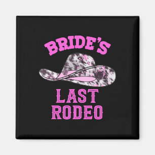 Aimant Chapeau de cowgirl dernier rodéo de la mariée homm