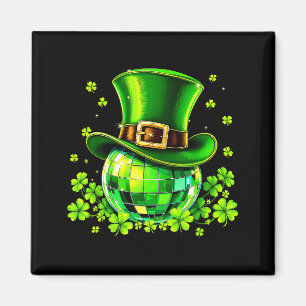 Aimant Chapeau de Leprechaun Boule Disco Shamrock Irlanda