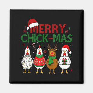 Aimant Chapeau de Noël de Père Noël pour poulet Joyeux Ch