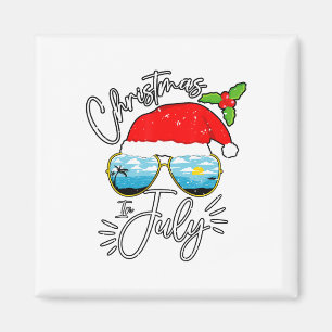 Aimant Chapeau de Santa Lunettes de soleil Vacances d'été