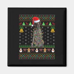 Aimant Chapeau de Santa Xmas Pointer allemand à poil cour