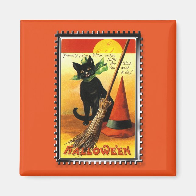 Aimant Chapeau de sorcière pour chat d'Halloween (Devant)