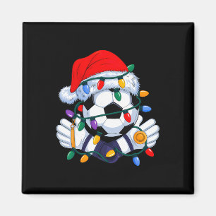 Aimant Chapeau de sport de Noël Soccer Xmas Santa Hommes 