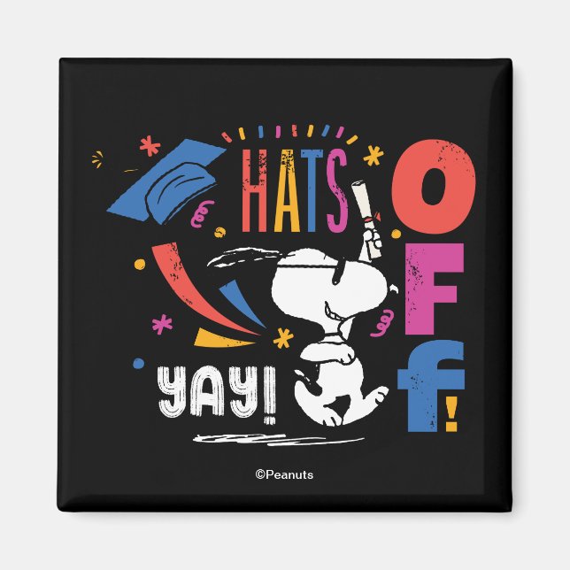 Aimant Chapeau les peanuts Snoopy Félicitations pour votr (Devant)