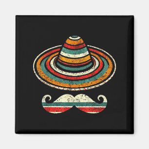 Aimant Chapeau serape cinq de mayo moustache fête hommes