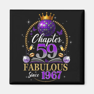 Aimant Chapitre 59 Depuis 1967 Balle de disco violet 59e