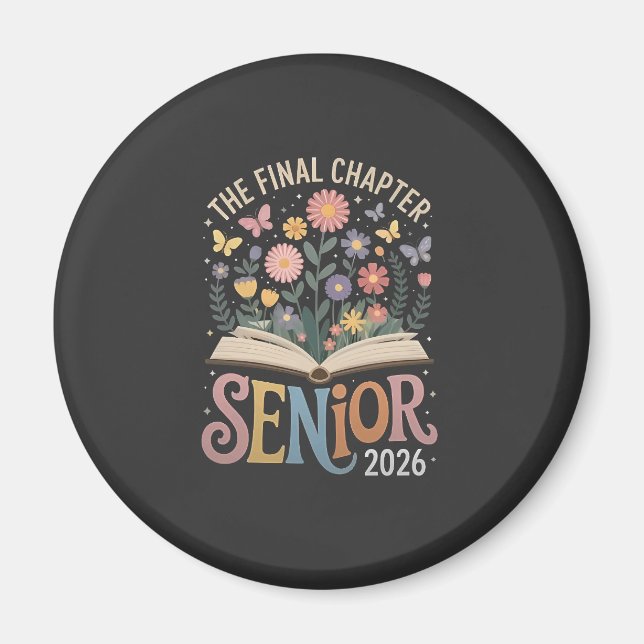 Aimant Chapitre Final Fleur de graduation senior 2026 (Devant)