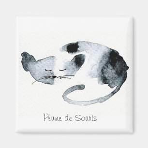 Aimant Chaquarelle dormant gris