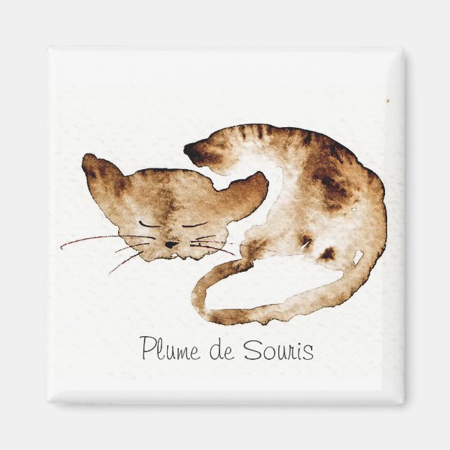 Aimant Chaquarelle sepia dormant (Devant)