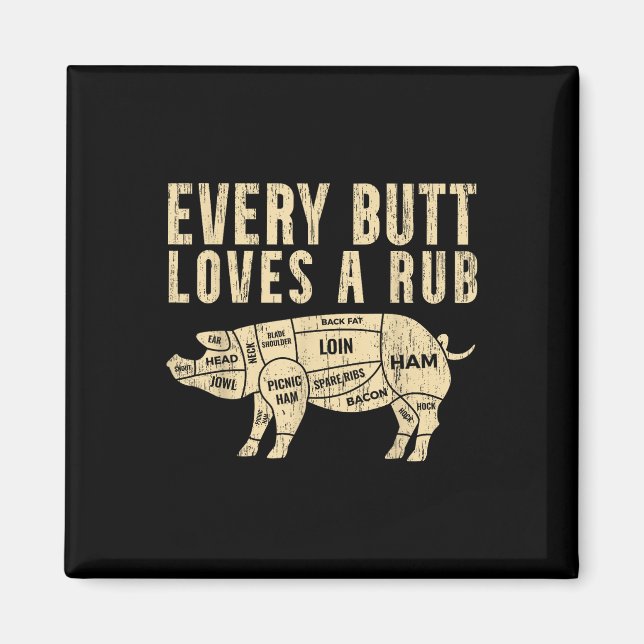 Aimant Chaque Beurre Aime Un Rub Pour Un Fumeur De Viande (Devant)