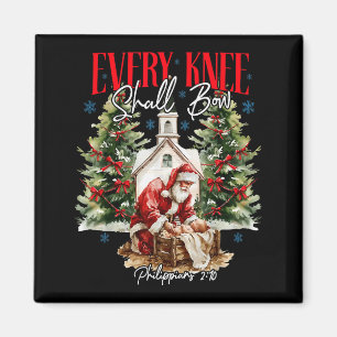 Aimant Chaque genou fléchira Noël chrétien Jésus Joyeux N
