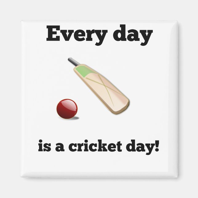 Aimant Chaque Jour Est Un Jour De Cricket (Devant)