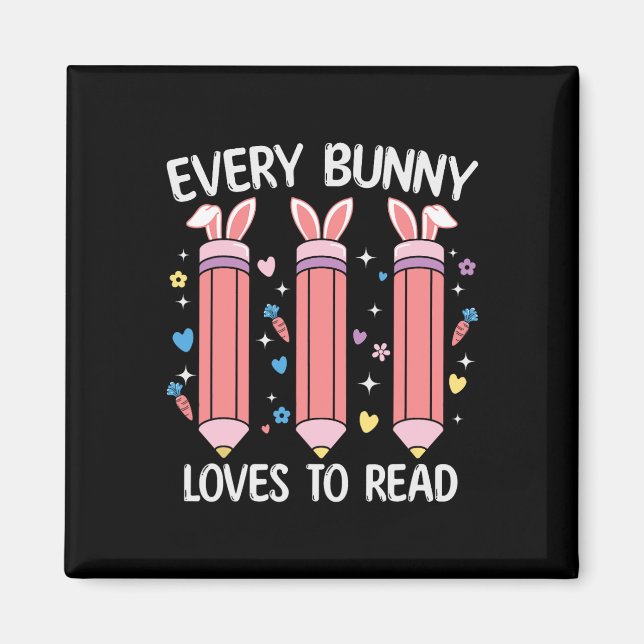 Aimant Chaque Lapin Aime Lire Les Livres D'Enseignants De (Devant)