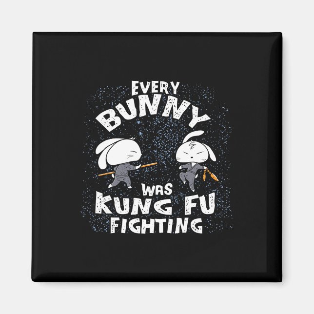 Aimant Chaque lapin faisait du kung-fu en karaté ninja de (Devant)